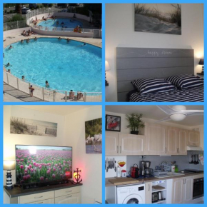 Appartement T2, Climatisé, 3 étoiles, 40m2 ,parking privé, Mer 300m, Wifi, Piscines, très propre, Ascenseurs, en étage